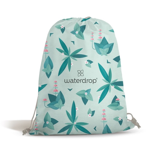 Waterdrop Handbags - 🆕 Organic Cotton Mellow Mint Backpack with Adjustable Straps